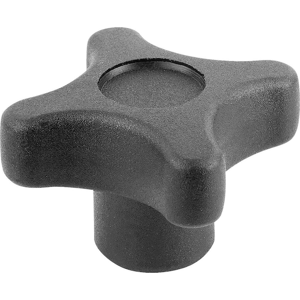 Kipp Palm Grip D=M06, D1=32, H=23, Form:K, Thermoplastic Black, Comp:Brass K1089.23206 - main